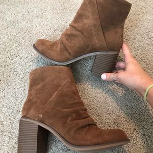 Brown Suede Booties